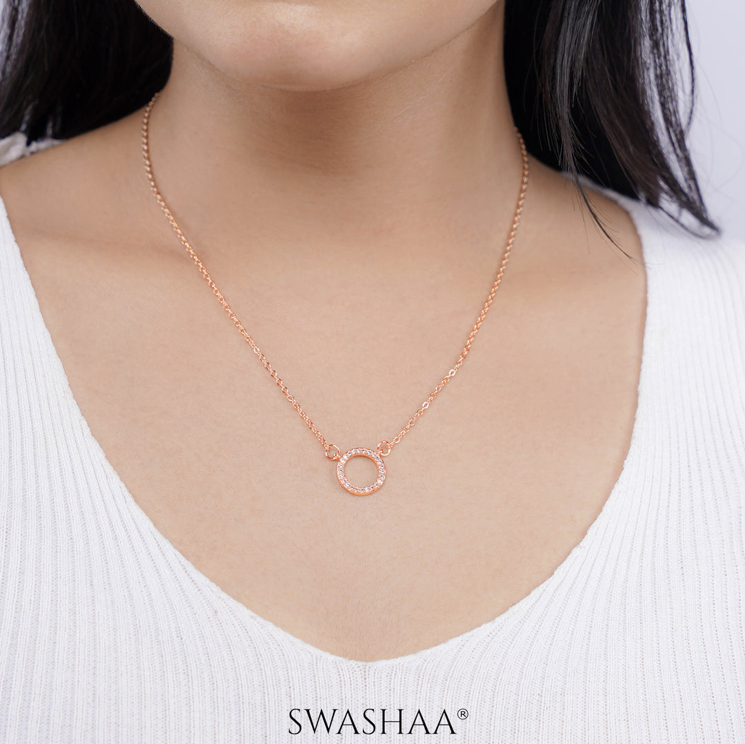 Holo Rosegold Plated Necklace