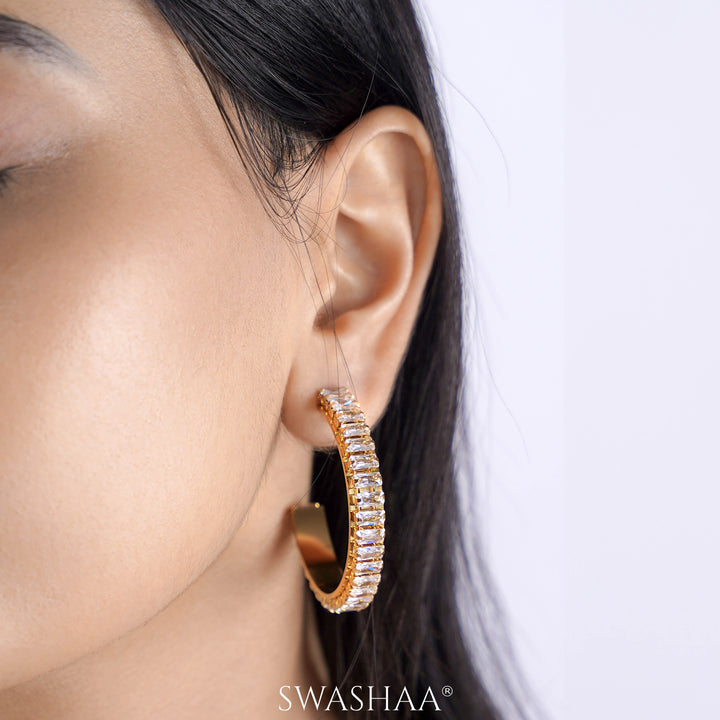 Imara 18K Gold Plated Hoop Earrings