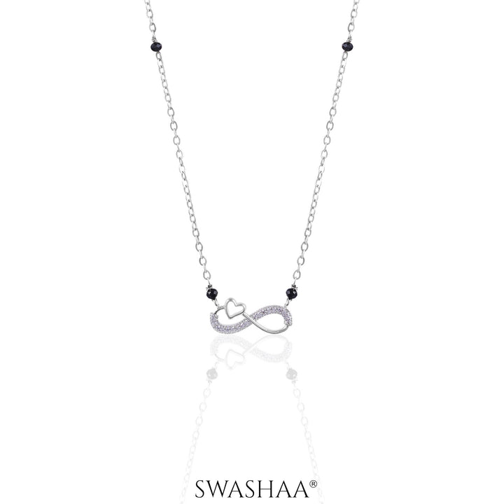 Infinity Diamond Silver Mangalsutra