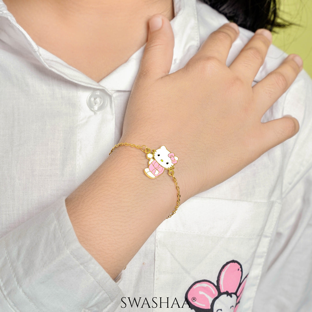 Jigglypuff Kitty 18K Gold Plated Kid's Bracelet