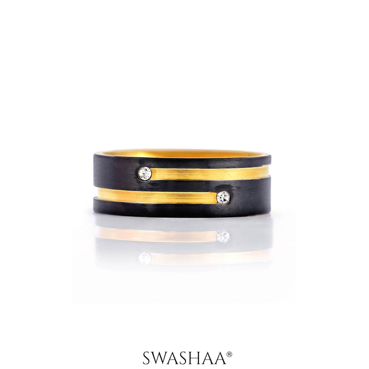 Kaizen 18K Gold-Black Men's Ring