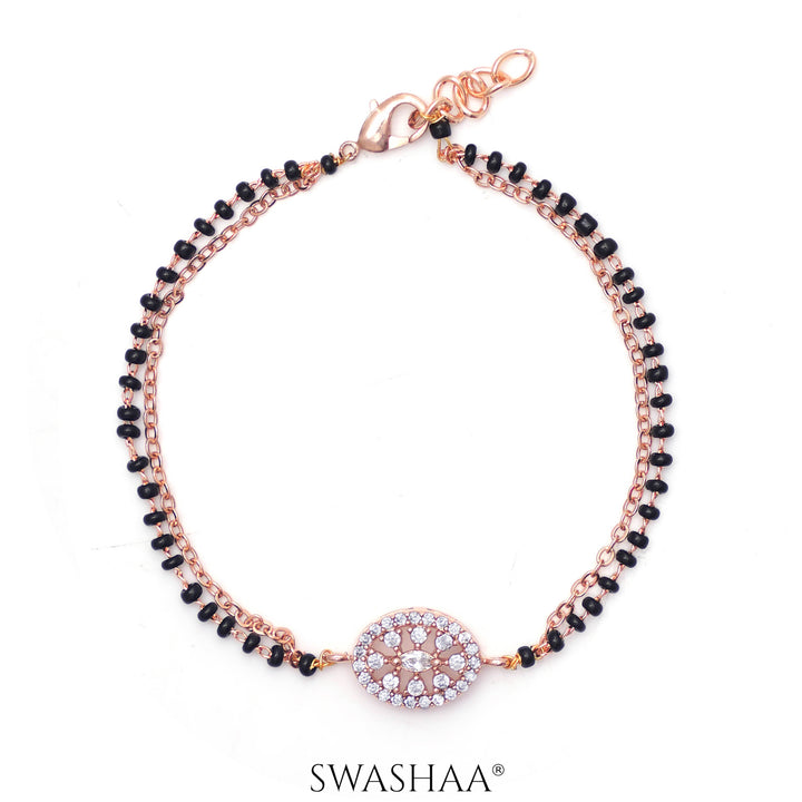 Kasak Rosegold Plated Mangalsutra Bracelet