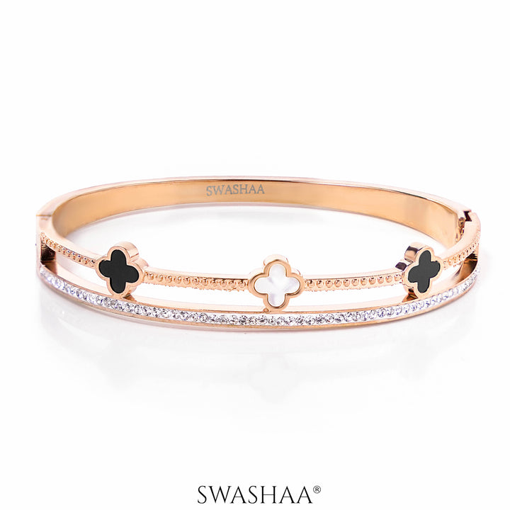 Kinsley Clover Rosegold Plated bracelet