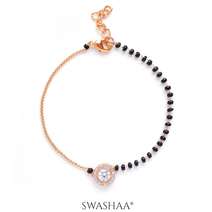 Krina Rosegold Plated Mangalsutra Bracelet