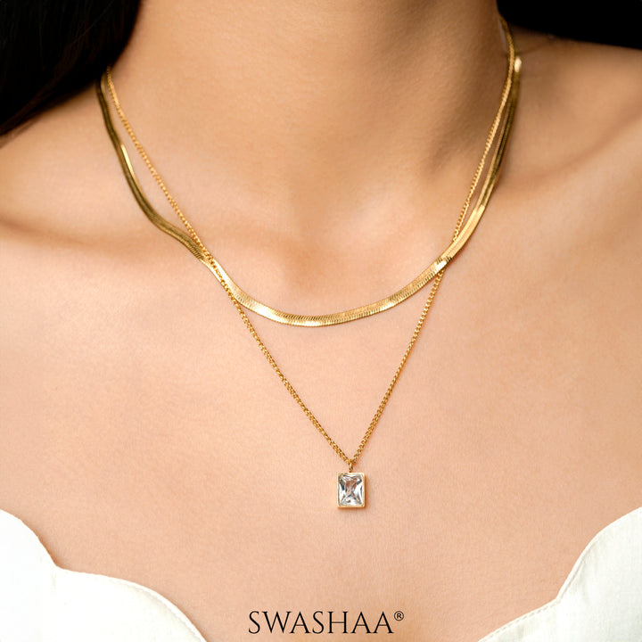 Layered Keri 18K Gold Plated Necklace