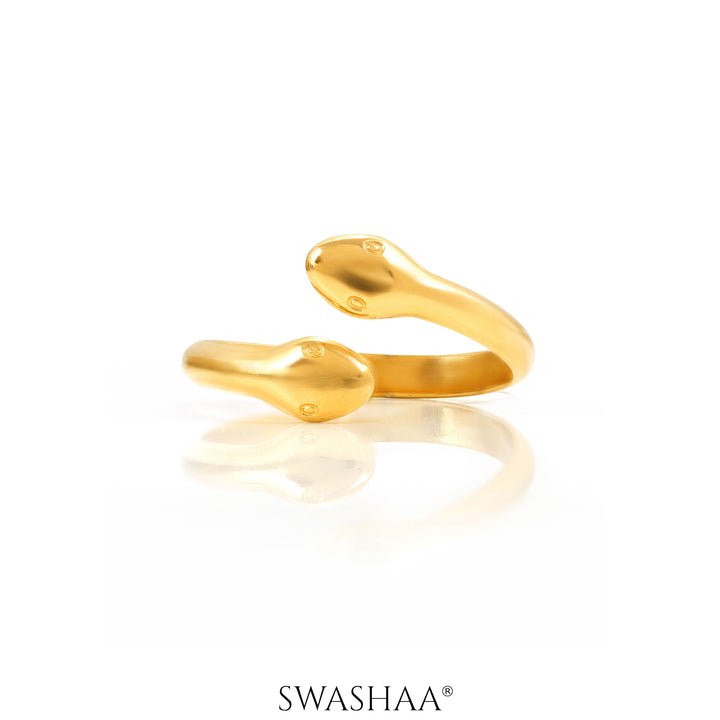 Leone Snake 18K Gold Plated Ring