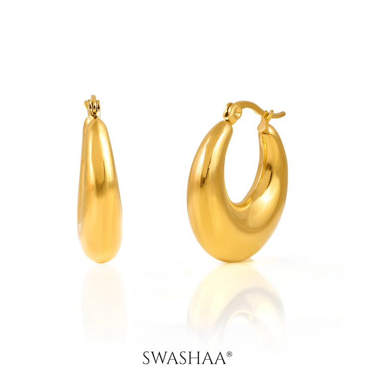 Liora 18K Gold Plated Hoop Earrings