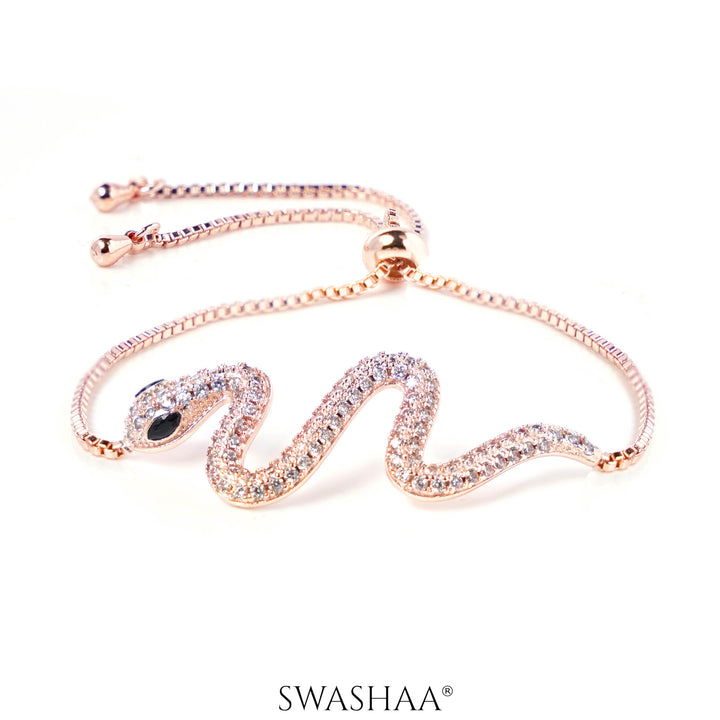 Mahsa Snake Rosegold Plated Bracelet