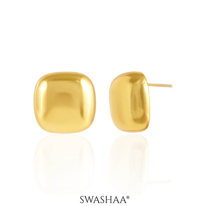 Maple 18K Gold Plated Stud Earrings