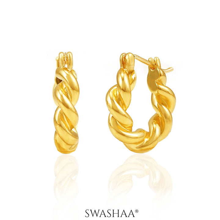 Marcus 18K Gold Plated Hoop Earrings