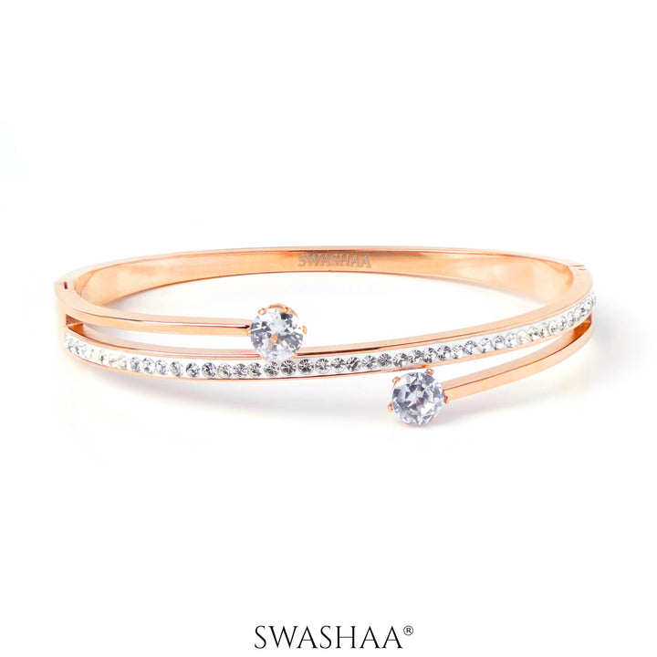 Marka Solitaire Rosegold Plated Bracelet