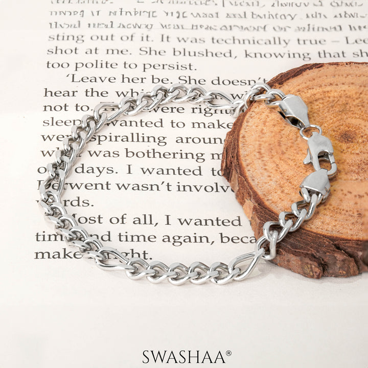 Marsho Silver Chain Men's Bracelet