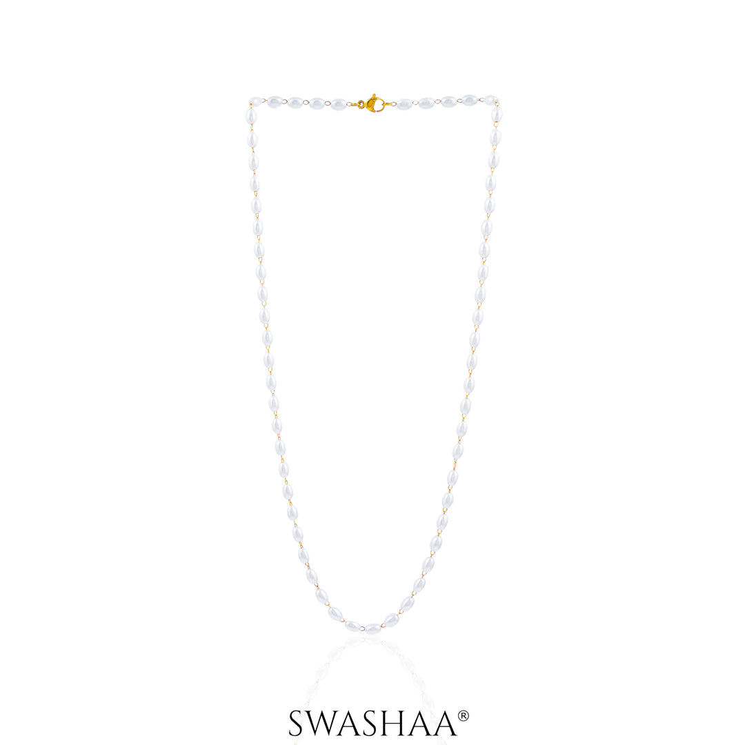 Meesha Pearl 18K Gold Plated Necklace