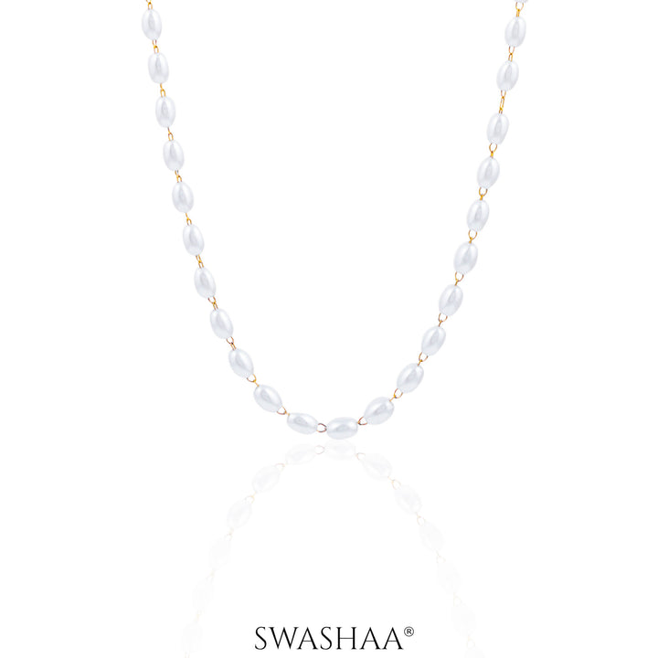 Meesha Pearl 18K Gold Plated Necklace