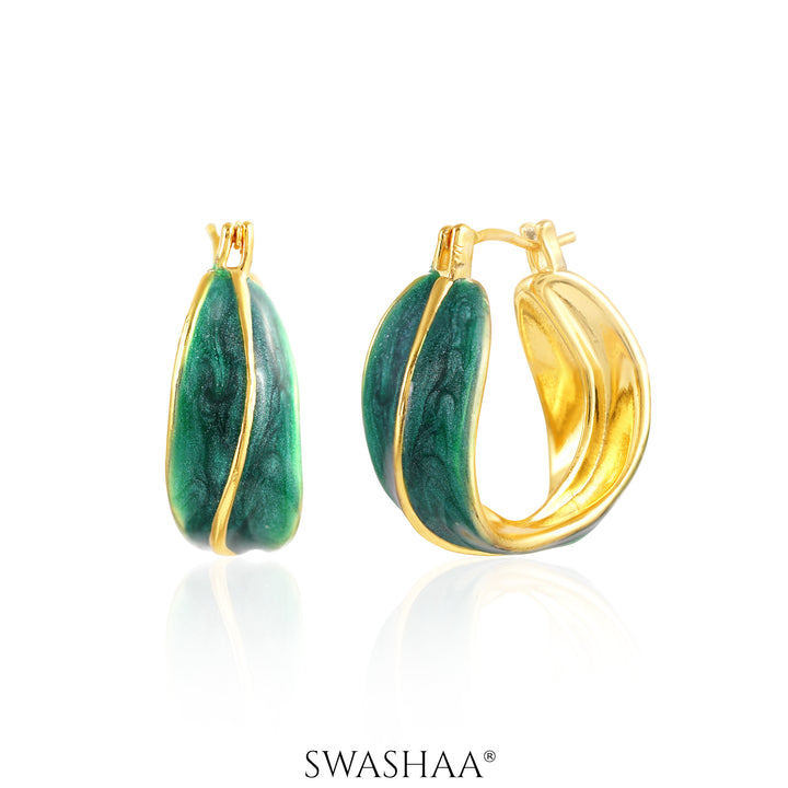 Moringa 18K Gold Plated Hoop Earrings