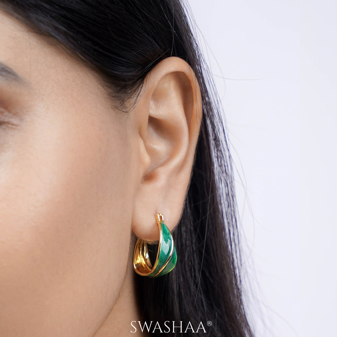 Moringa 18K Gold Plated Hoop Earrings