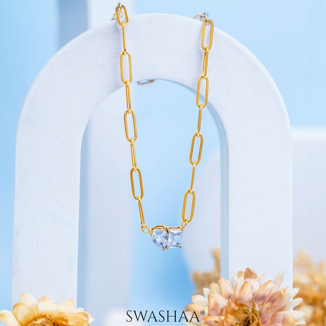 Naila Solitaire 18K Gold Plated Necklace