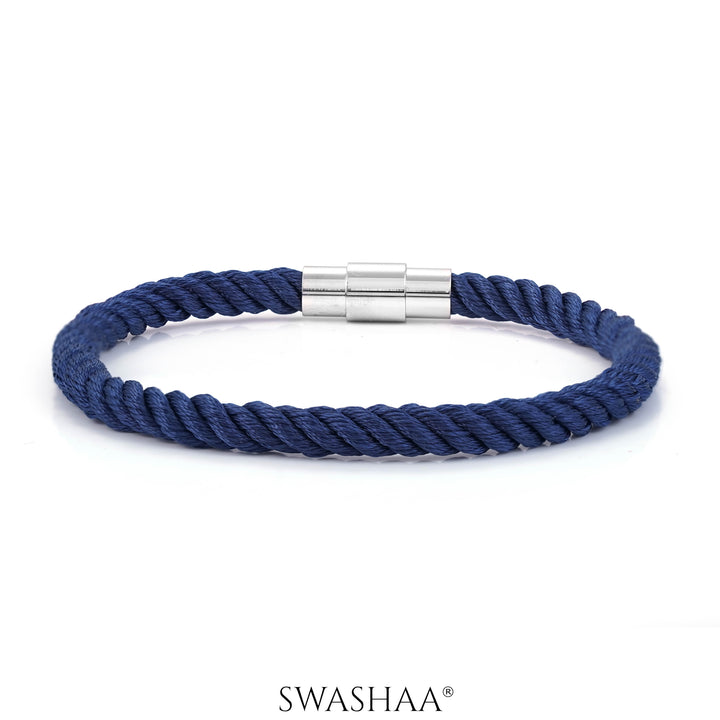 Navy Twisted Men's Rope Bracelet