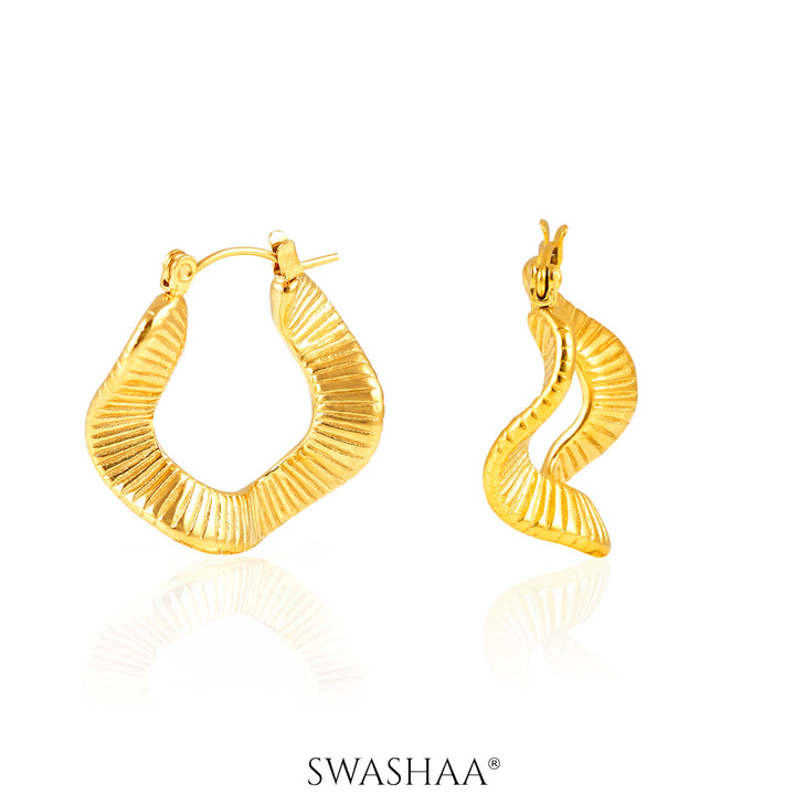 Nyla 18K Gold Plated Hoop Earrings