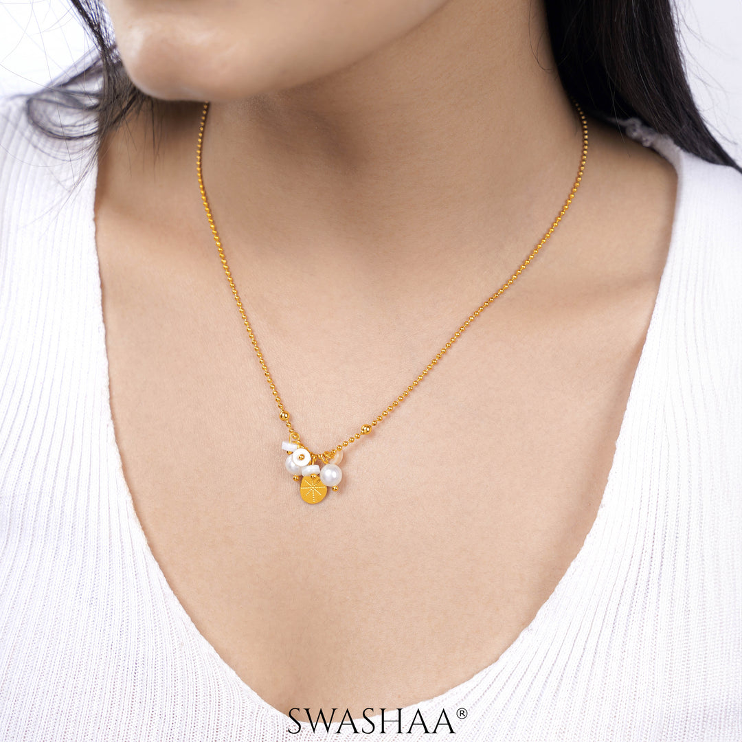 Odette Pearl 18K Gold Plated Necklace