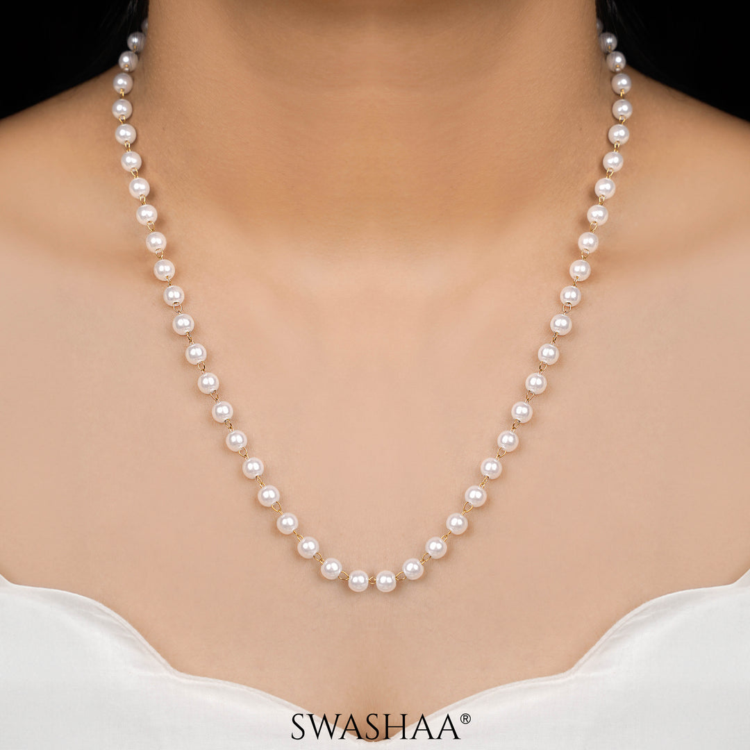 Olay Pearl 18K Gold Plated Necklace