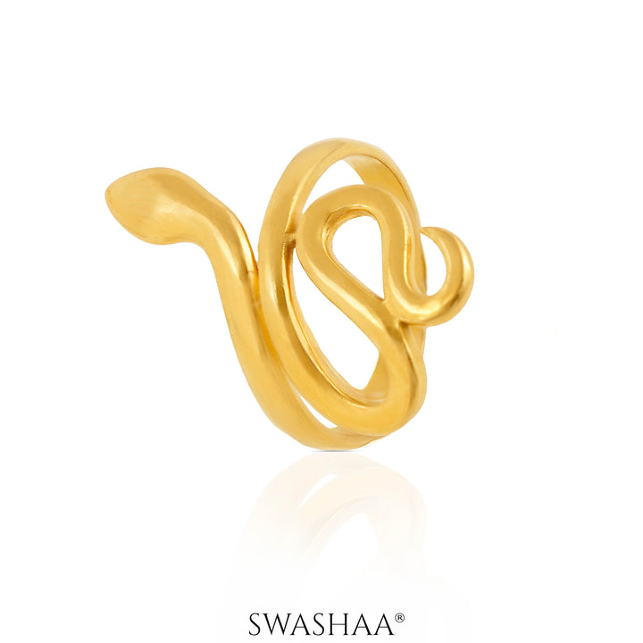 Oni Snake 18K Gold Plated Ring