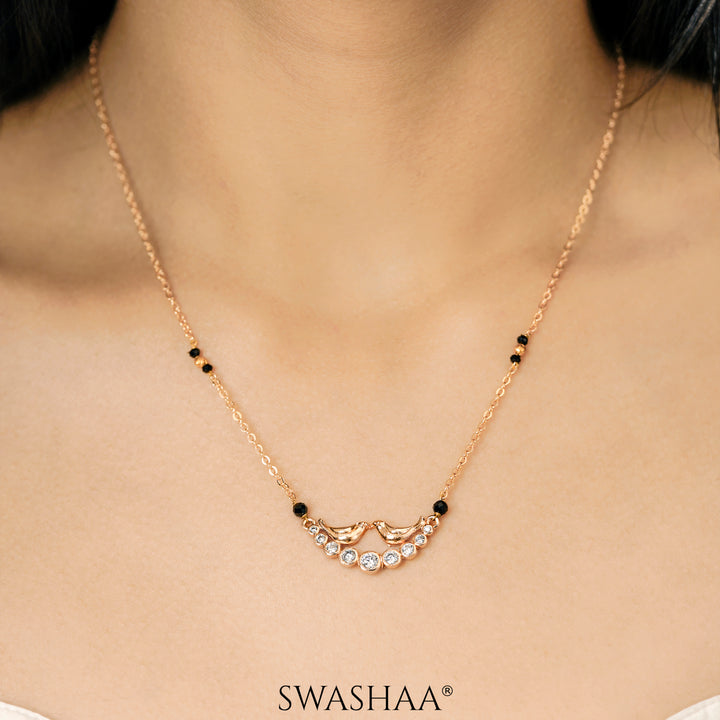 Dhunki Rosegold Plated Mangalsutra