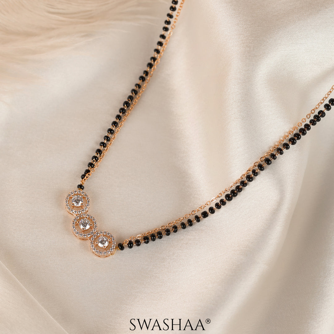 Pihu Rosegold Plated Mangalsutra