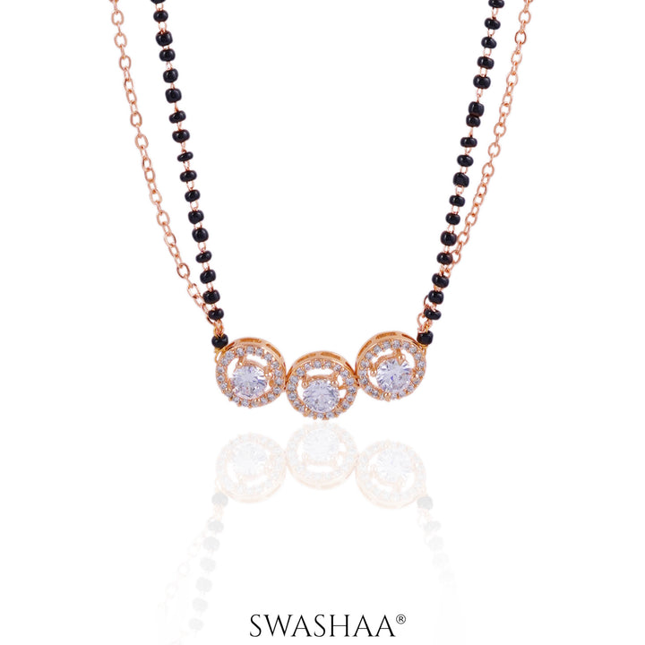 Pihu Rosegold Plated Mangalsutra