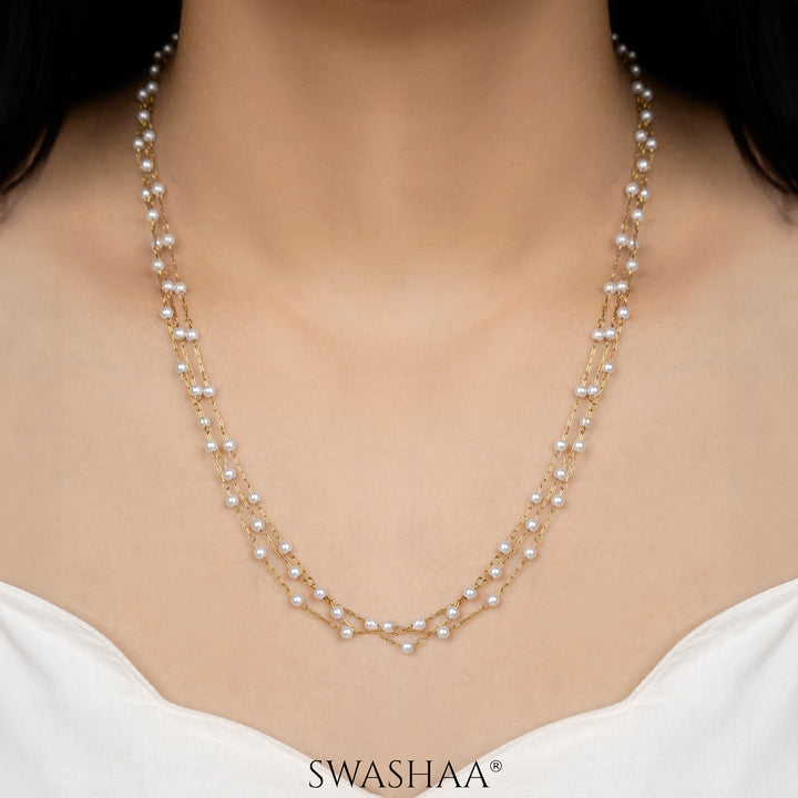 Rain Pearl 18K Gold Plated Necklace