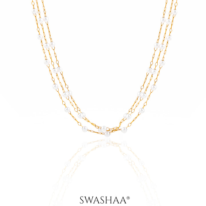 Rain Pearl 18K Gold Plated Necklace