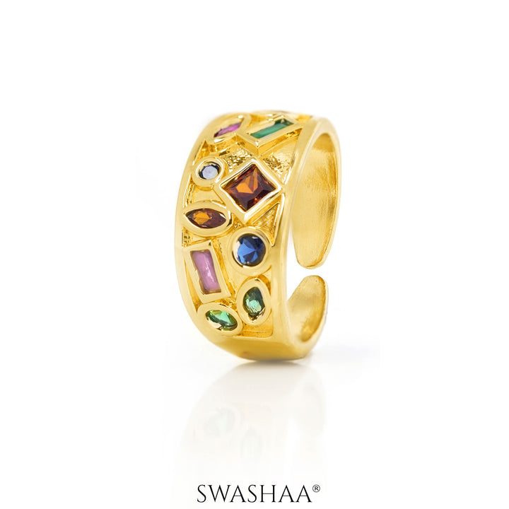 Rasam Diamond 18K Gold Plated Ring