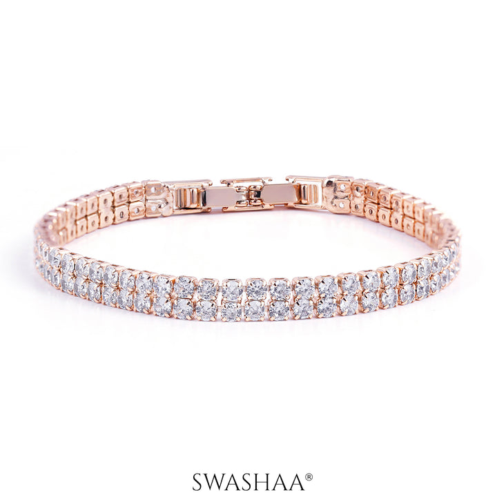 Regina Diamond Rosegold Plated Men's Bracelet