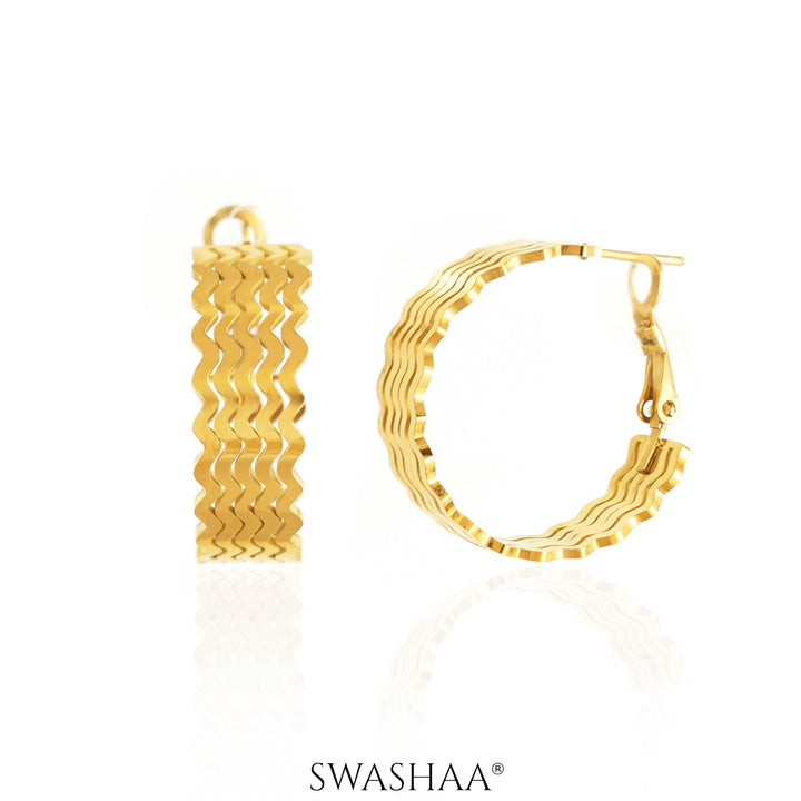 Rue 18K Gold Plated Earrings