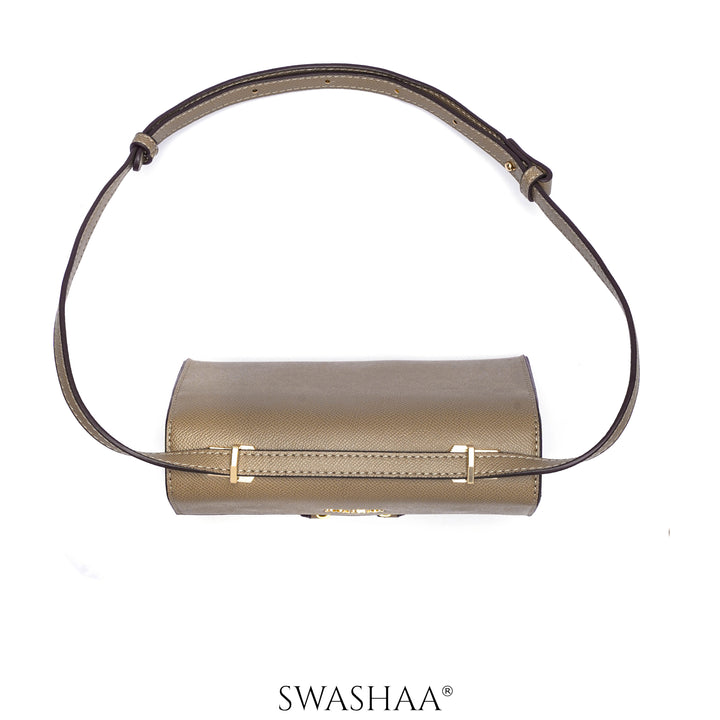 Saanvi Natural Brown Leather Sling Bag