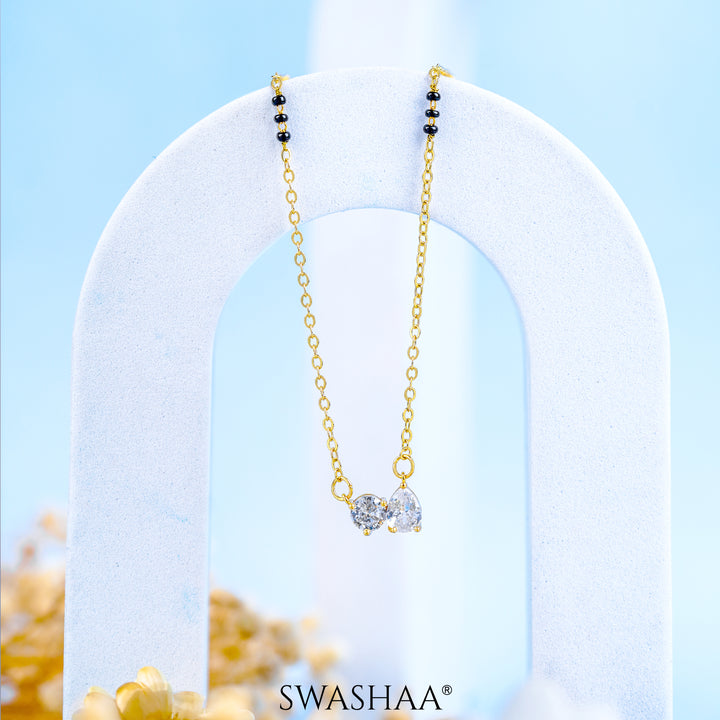 Saanvi Solitaire 18K Gold Plated Mangalsutra