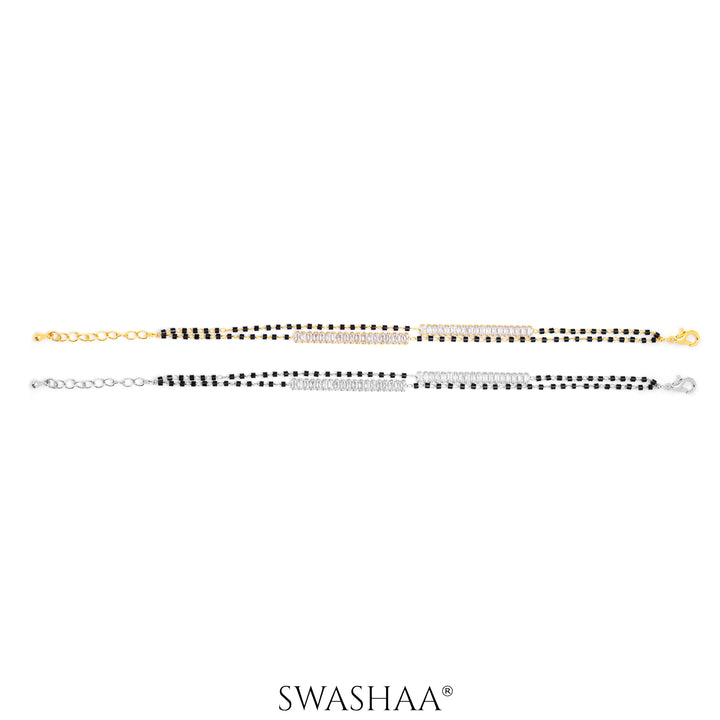 Samiha Baguette Diamond Mangalsutra Bracelet