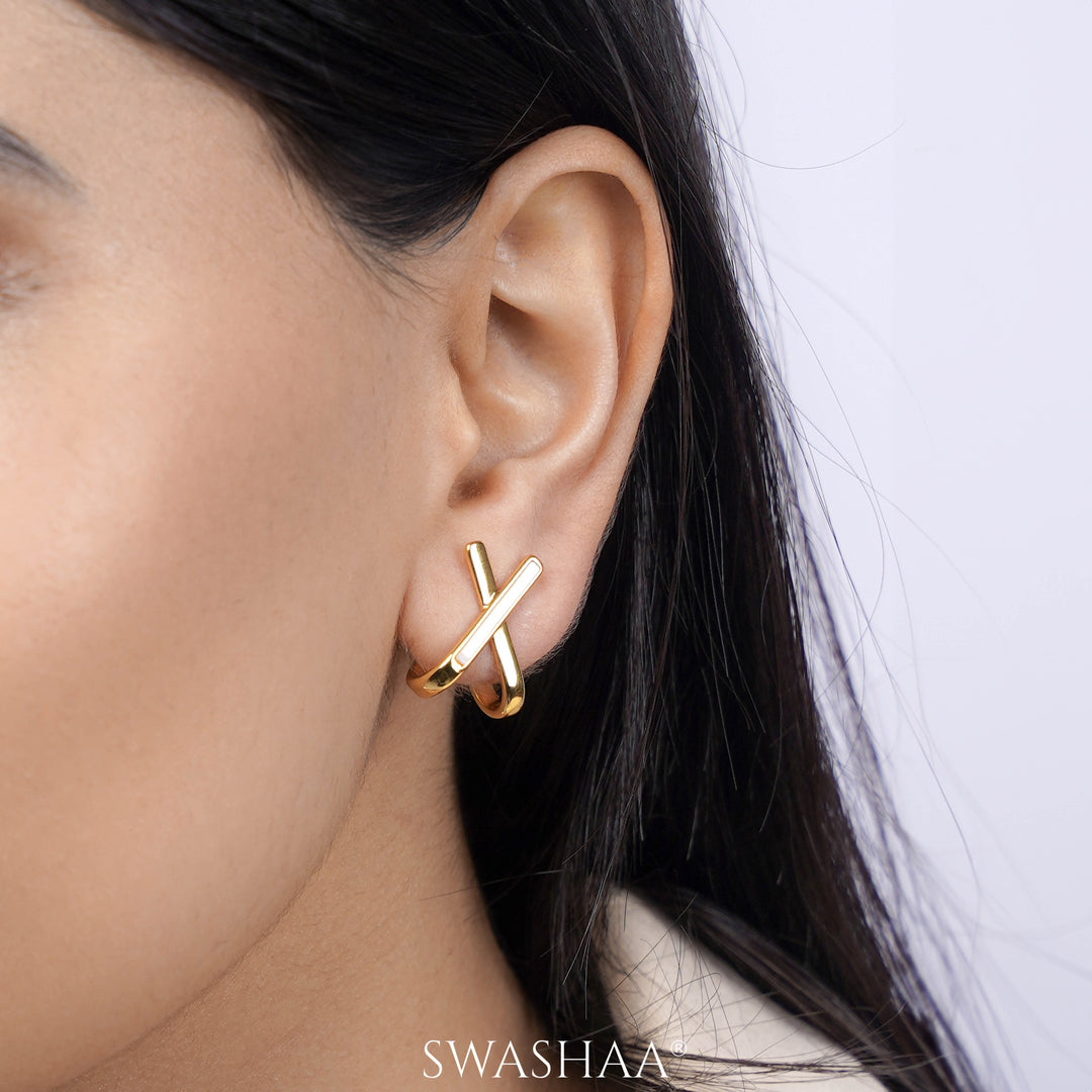 Sash 18K Gold Plated Earrings