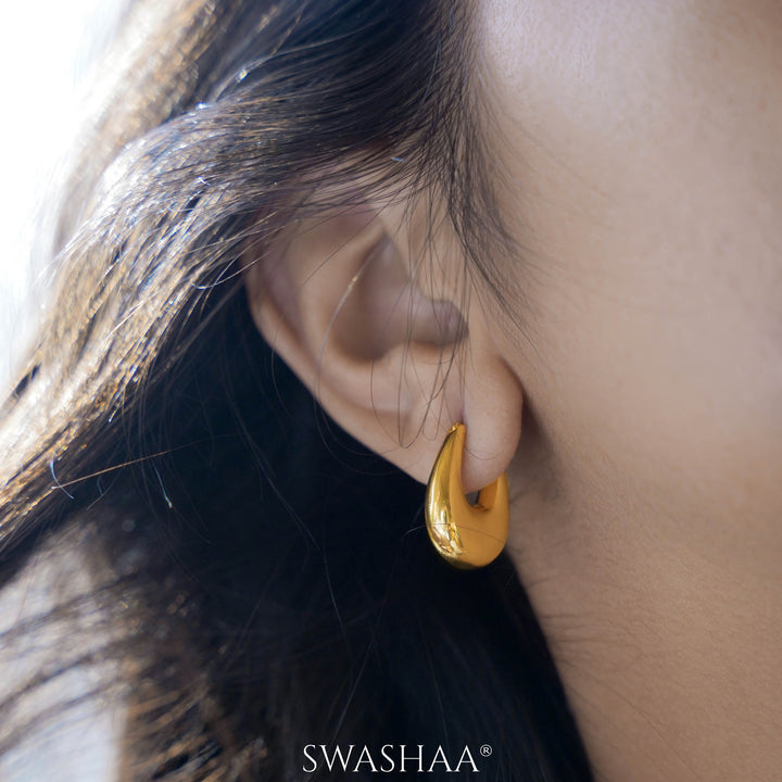 Savannah 18K Gold Plated Hoop Earrings