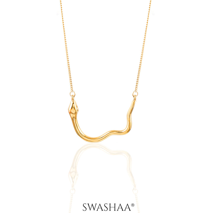 Sienna Snake 18K Gold Plated Necklace