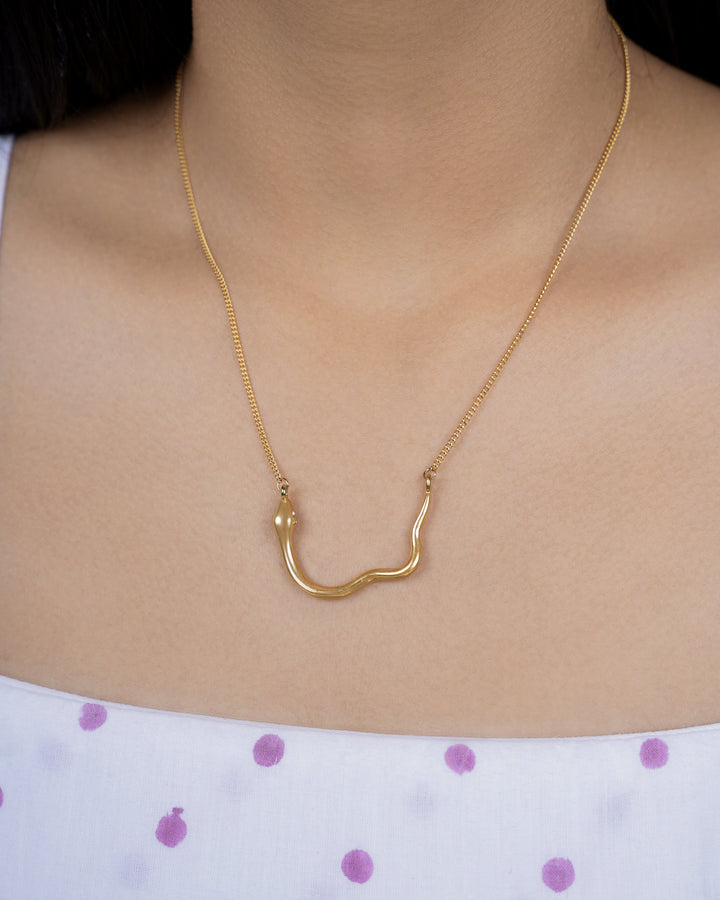 Sienna Snake 18K Gold Plated Necklace