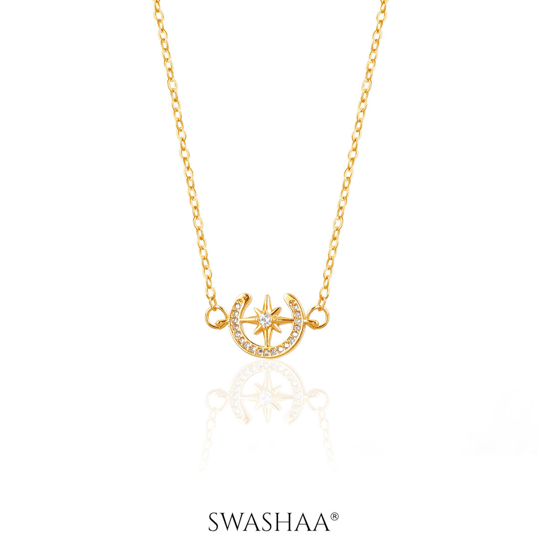 Simini Delicate Celestial 18K Gold Plated Necklace