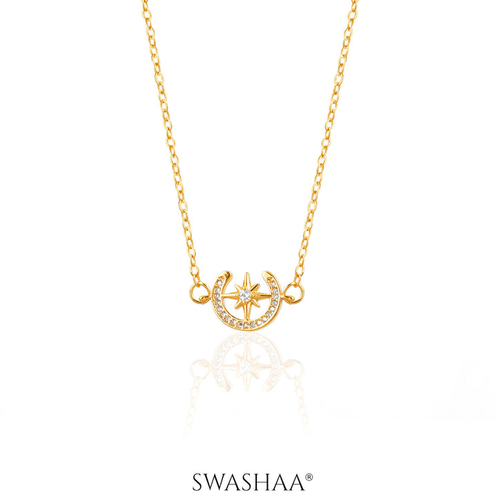 Simini Delicate Celestial 18K Gold Plated Necklace