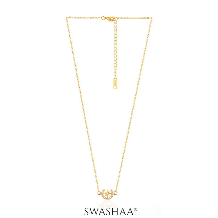 Simini Delicate Celestial 18K Gold Plated Necklace