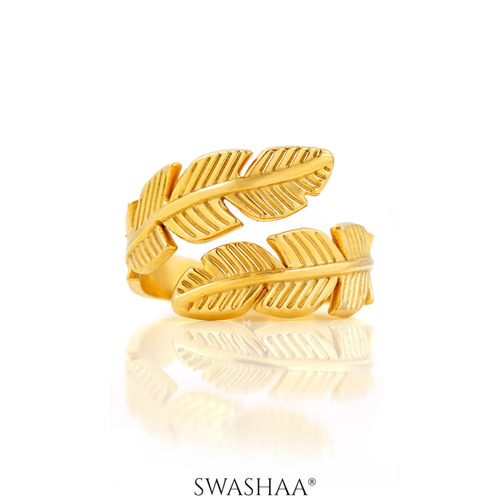 Sira Leaf 18K Gold Plated Ring