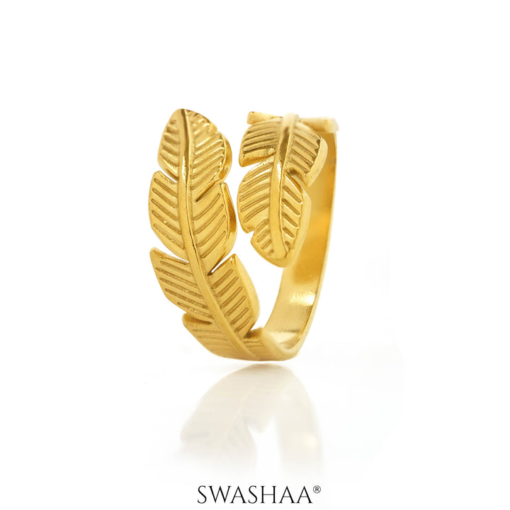 Sira Leaf 18K Gold Plated Ring