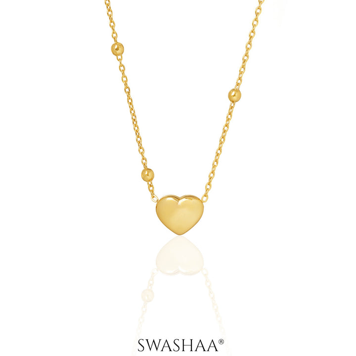 Statement Heart 18K Gold Plated Necklace