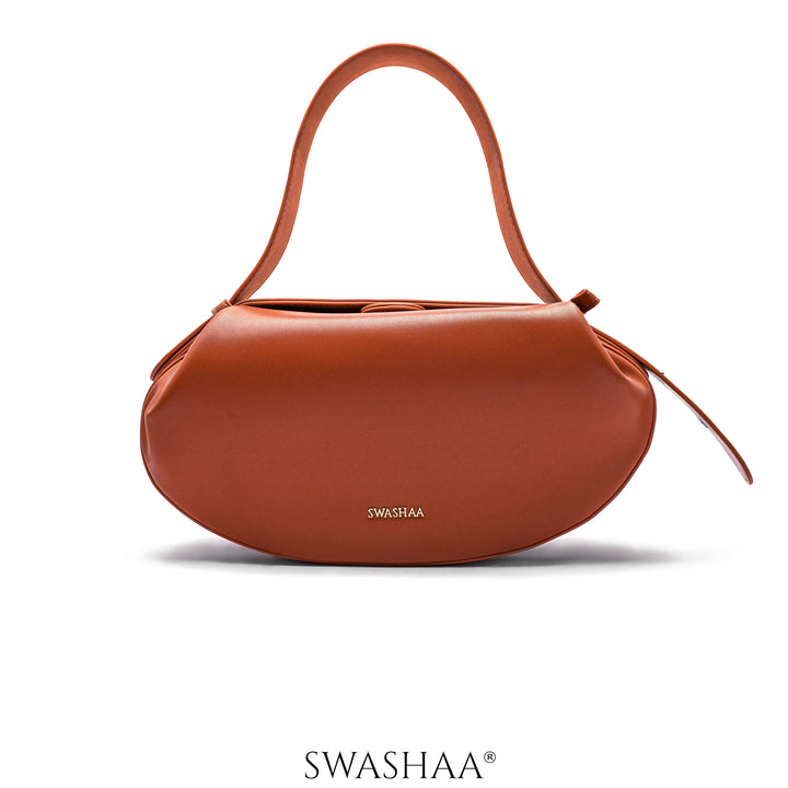 Stella Rust Leather Shoulder Bag