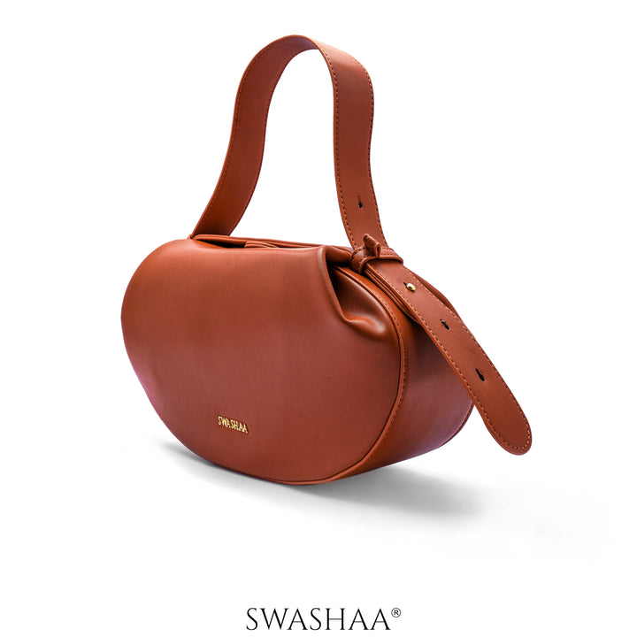 Stella Rust Leather Shoulder Bag