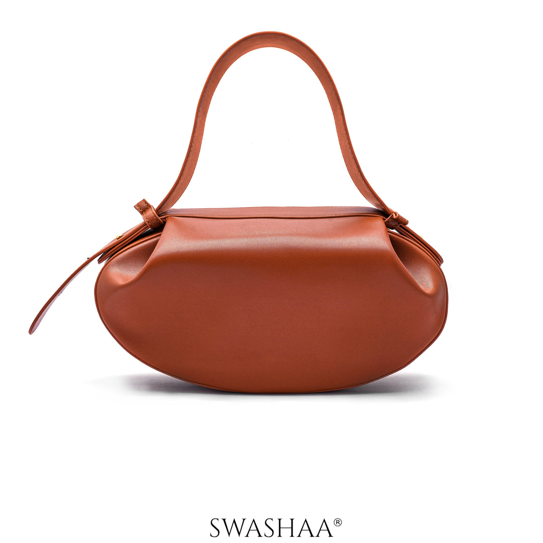 Stella Rust Leather Shoulder Bag